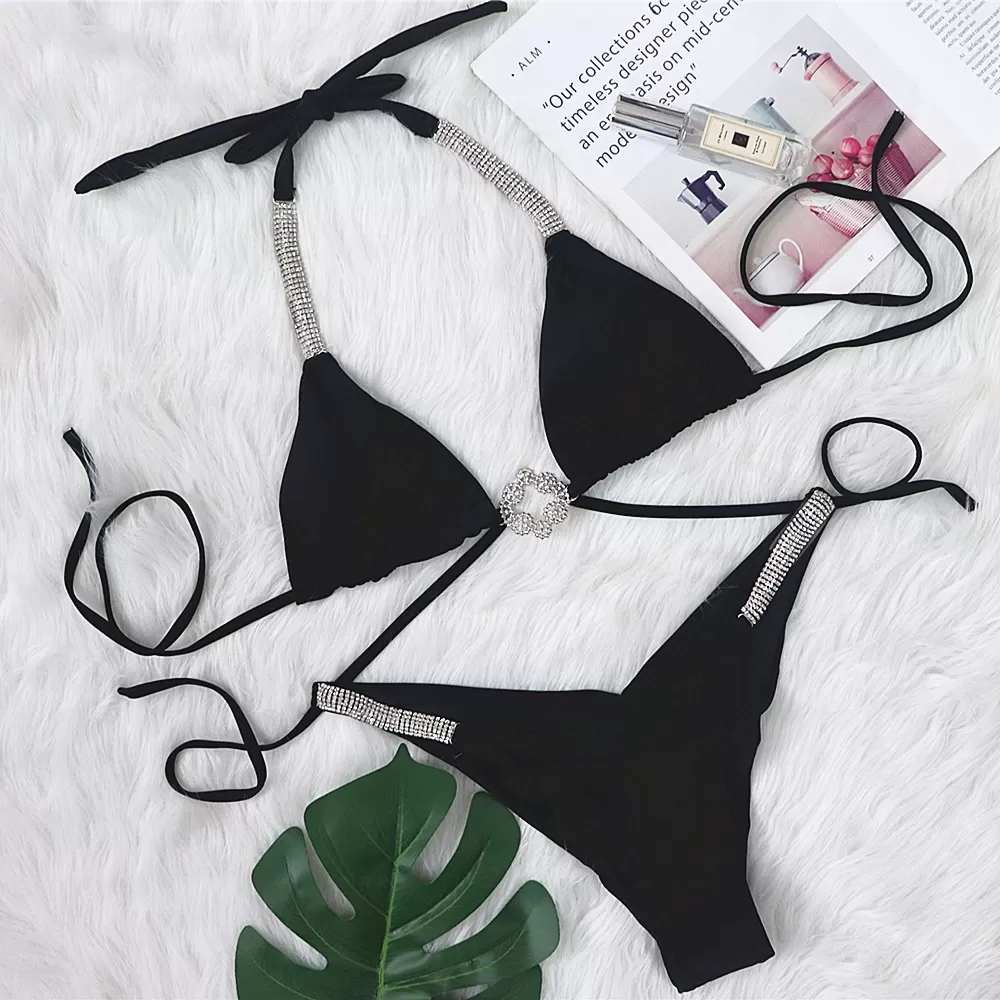 Rhinestone Triangle Bikini style image 1