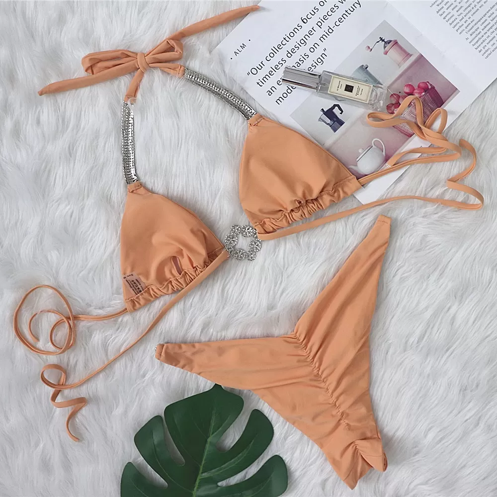Rhinestone Triangle Bikini style image 0