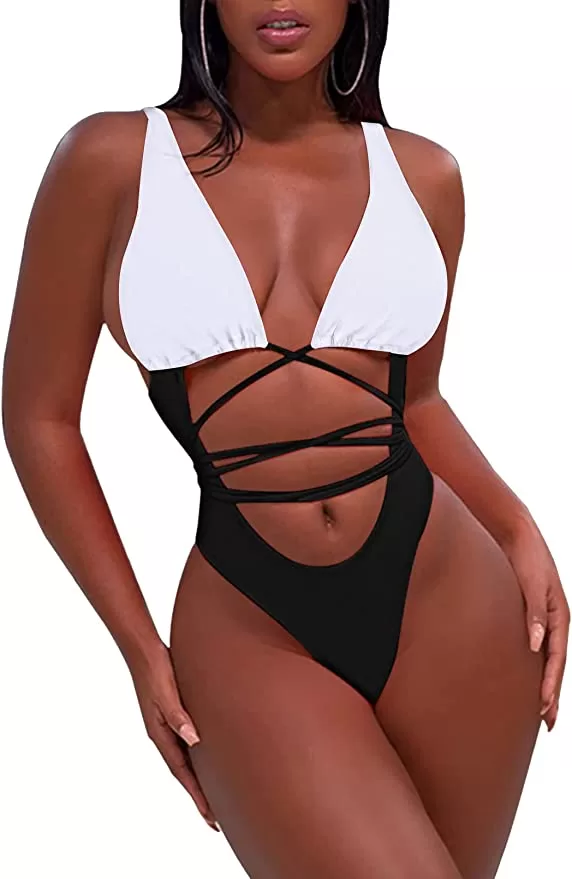 High-Cut Strappy Tummy-Control One-Piece Swimsuit product image 3