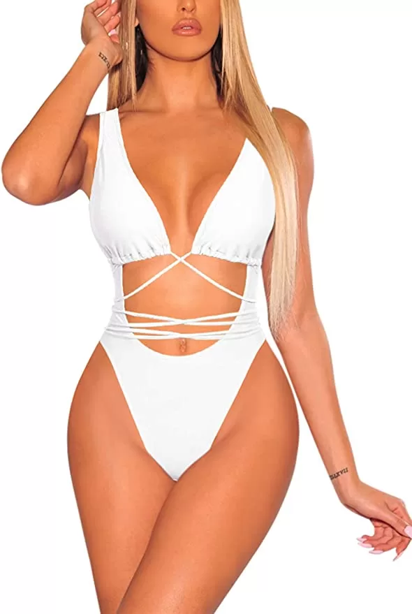 High-Cut Strappy Tummy-Control One-Piece Swimsuit product image 5