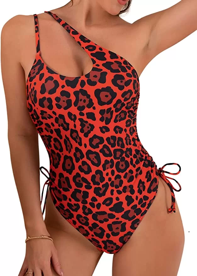 One-Shoulder High-Cut Drawstring One-Piece Swimsuit product image 7