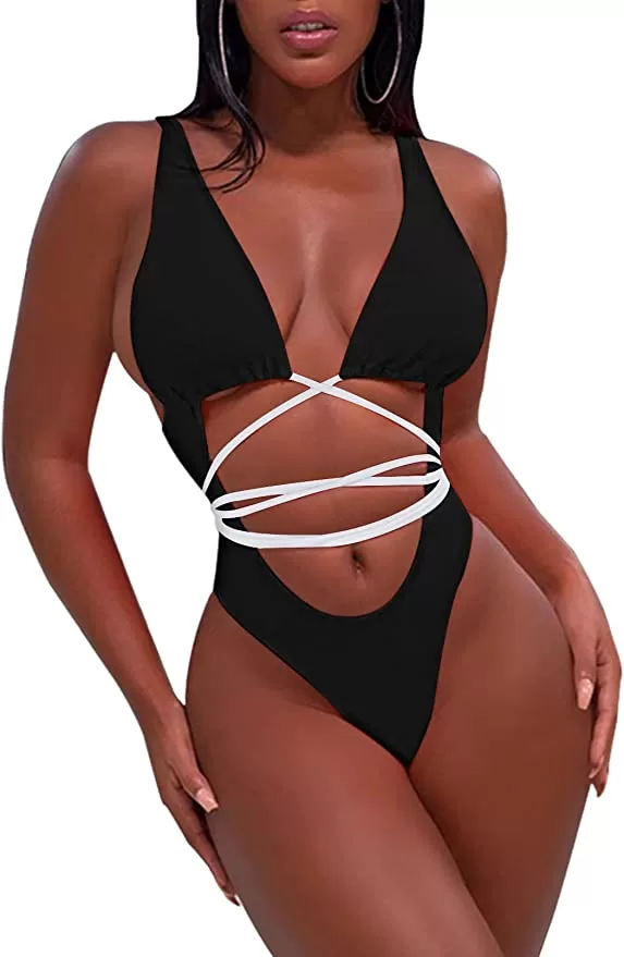 High-Cut Strappy Tummy-Control One-Piece Swimsuit product image 4