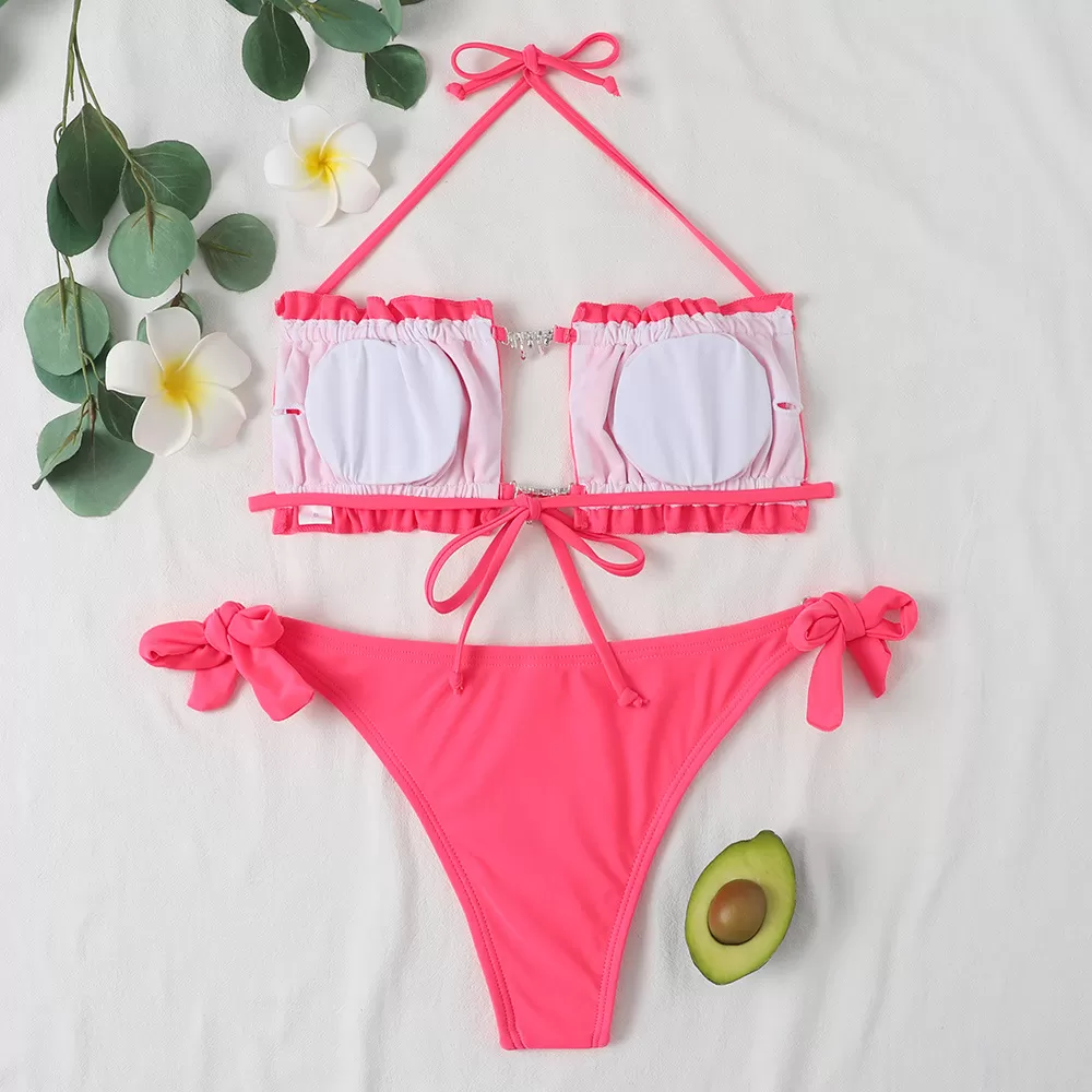 Metal Chain Lace-Up Two-Piece Bikini product image 6