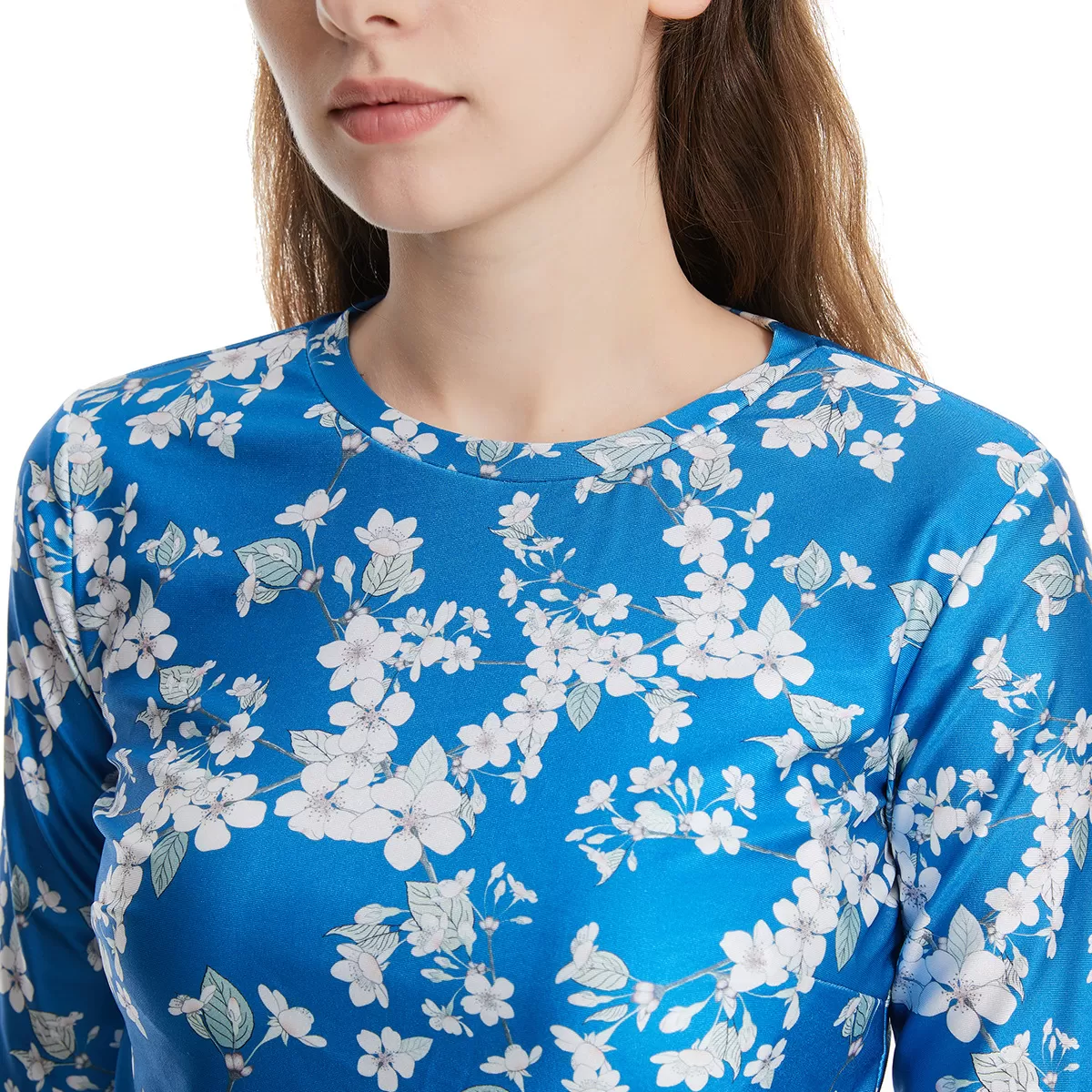 Floral Print Patchwork Modest Swimsuit product image 4