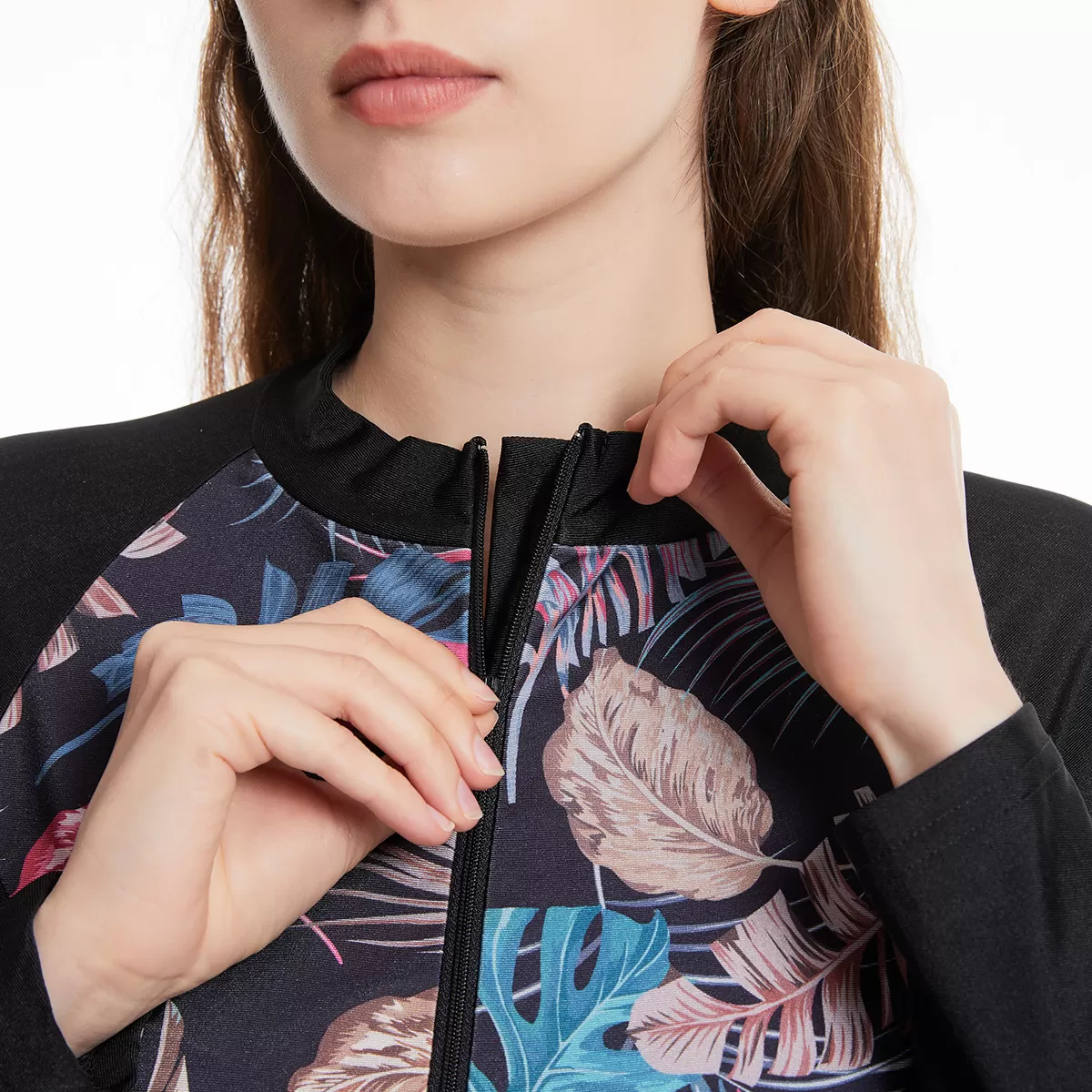 Long-Sleeve Patchwork Modest Swimsuit product image 5