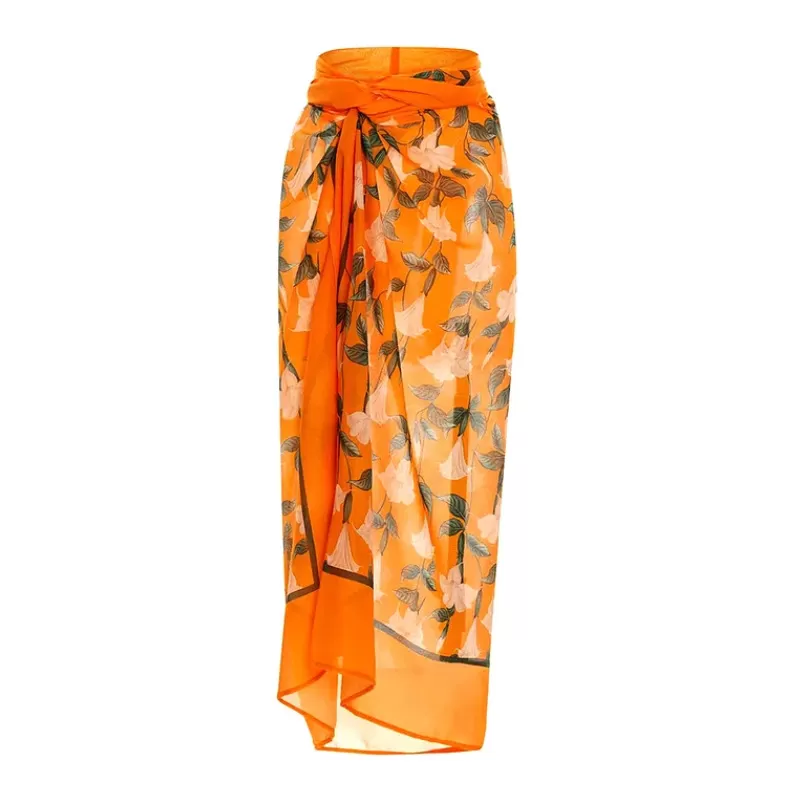 Floral Halter Bikini with Maxi Wrap Skirt product image 4