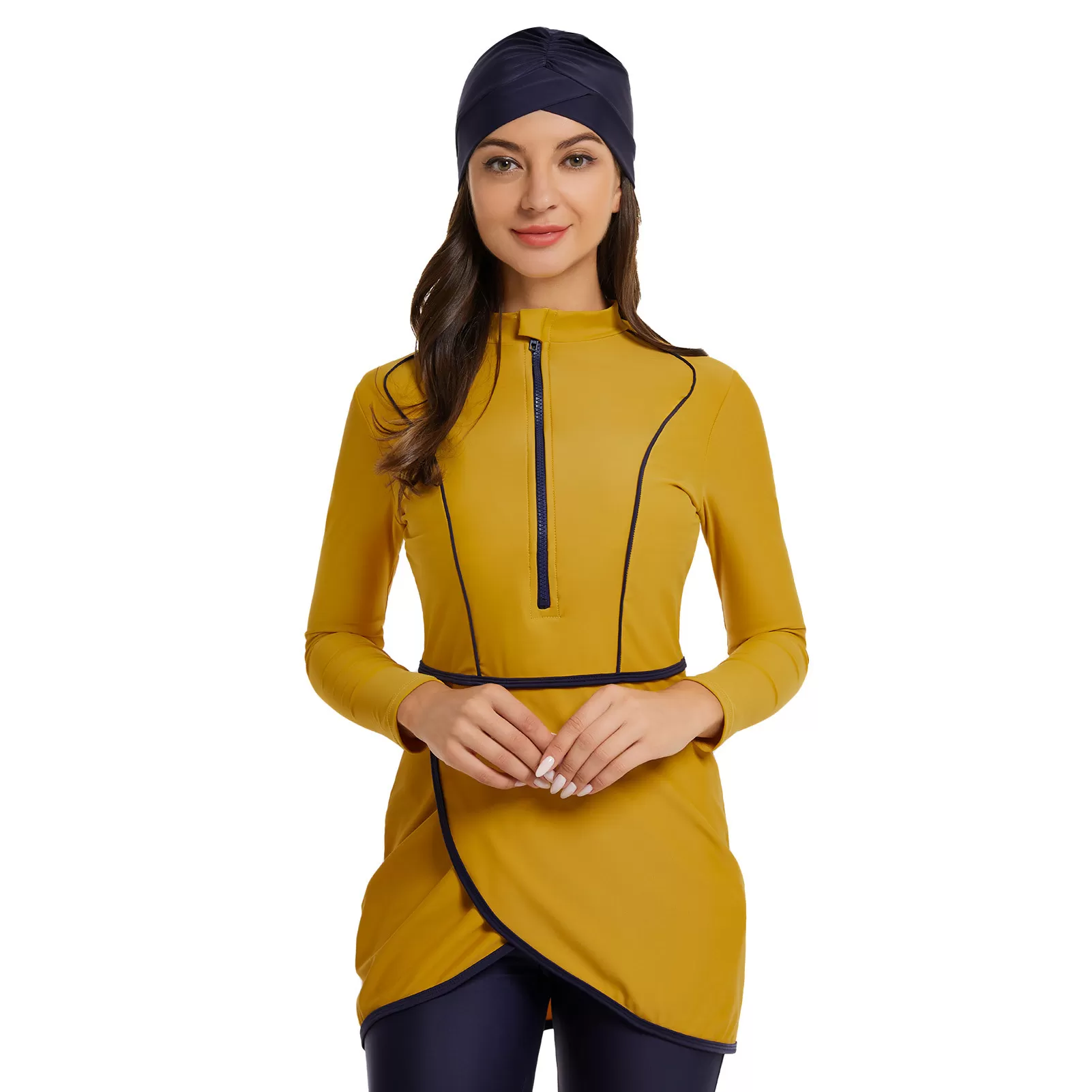 Floral Three-Piece Long-Sleeve Modest Swimsuit product image 6