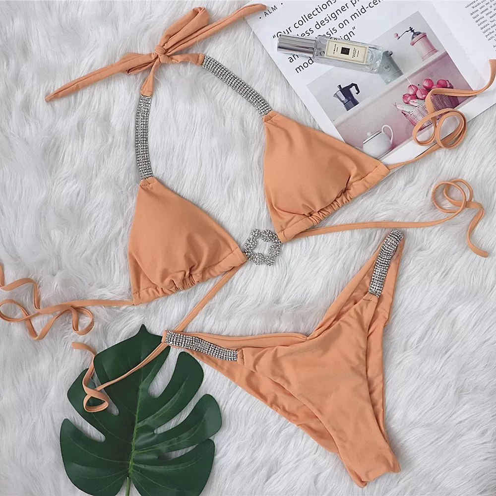 Rhinestone Triangle Bikini