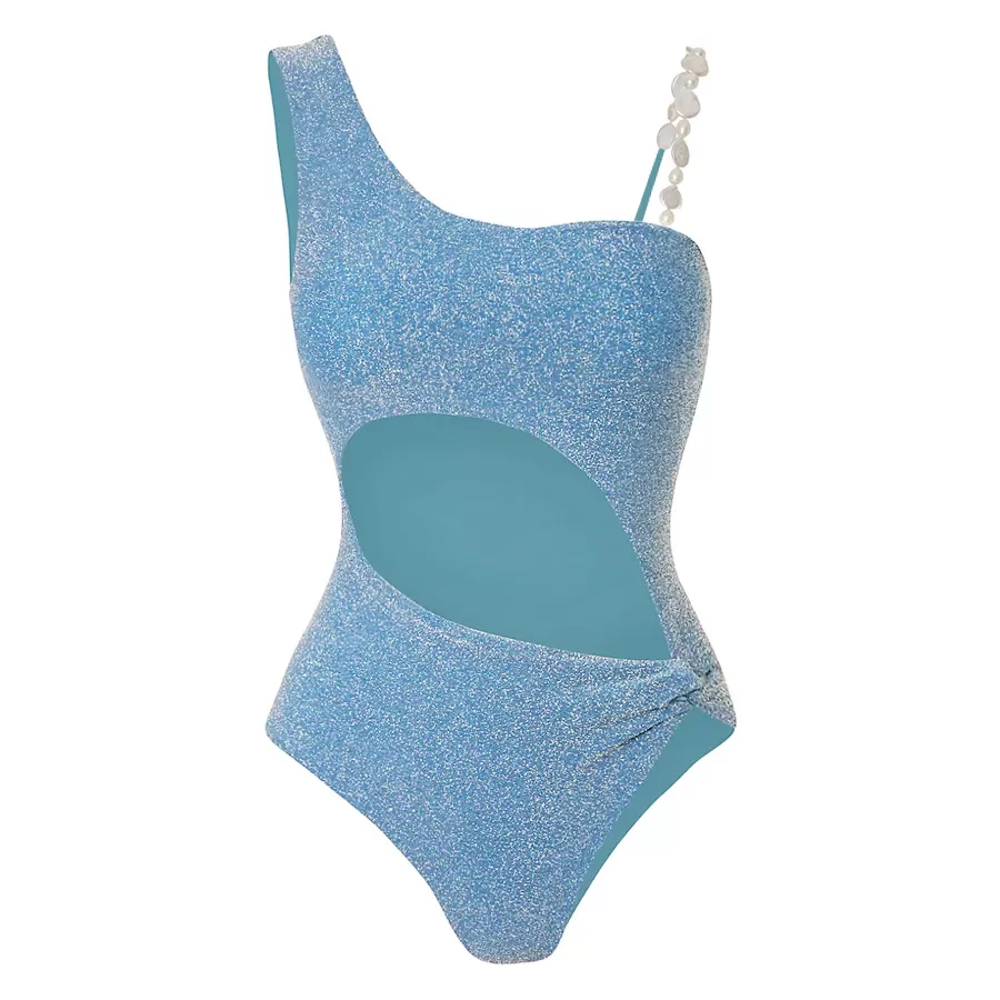 Vintage Cutout One-Piece Swimsuit with Wrap Skirt product image 6